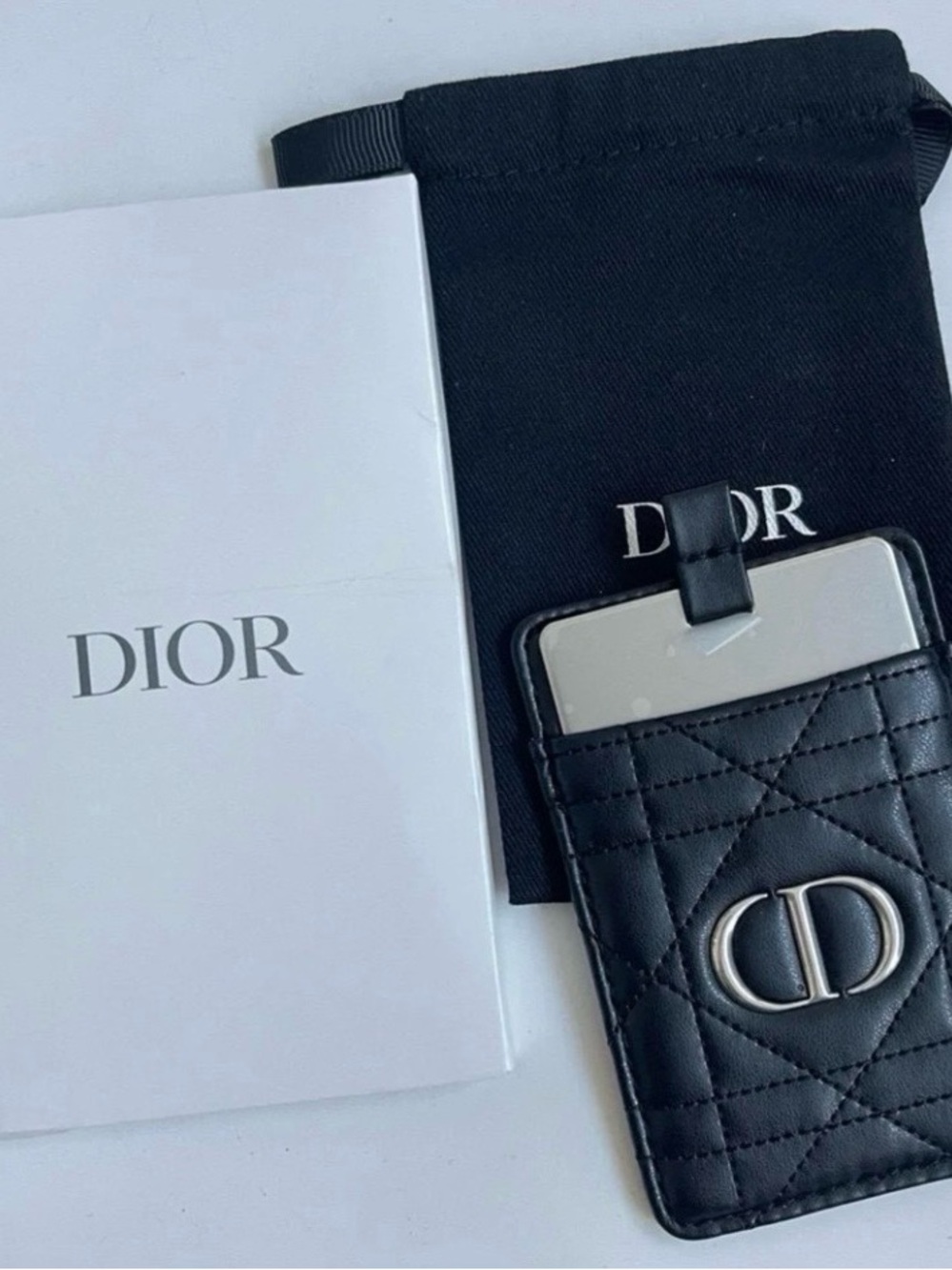 Dior Beauty Black Card Holder with Mirror